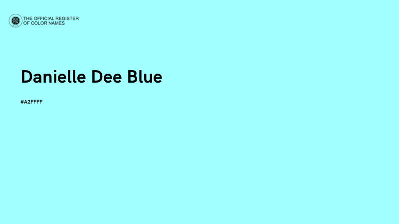 #A2FFFF - Danielle Dee Blue color image