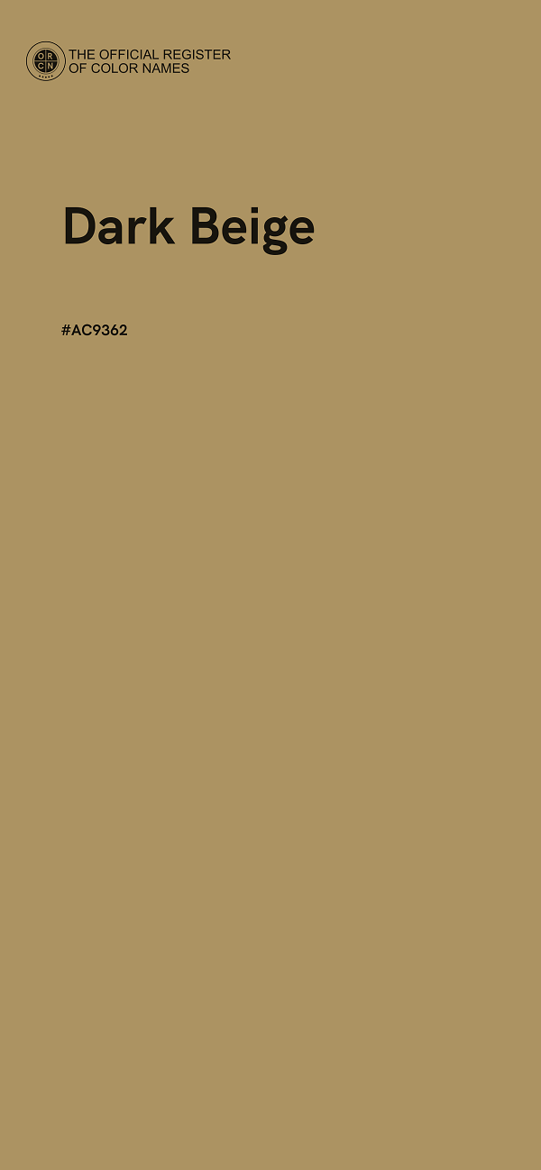 #AC9362 - Dark Beige color image