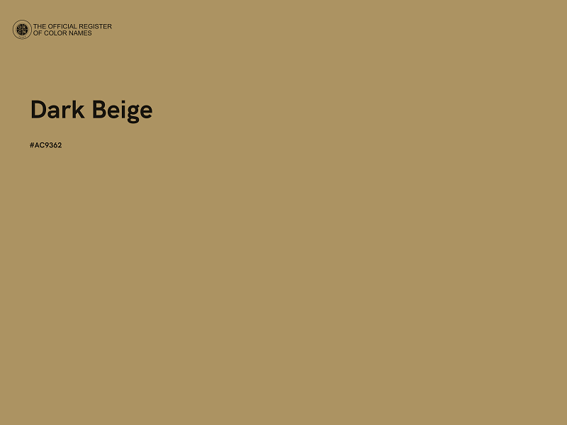 #AC9362 - Dark Beige color image