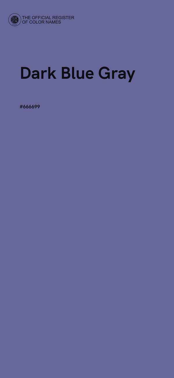 #666699 - Dark Blue Gray color image