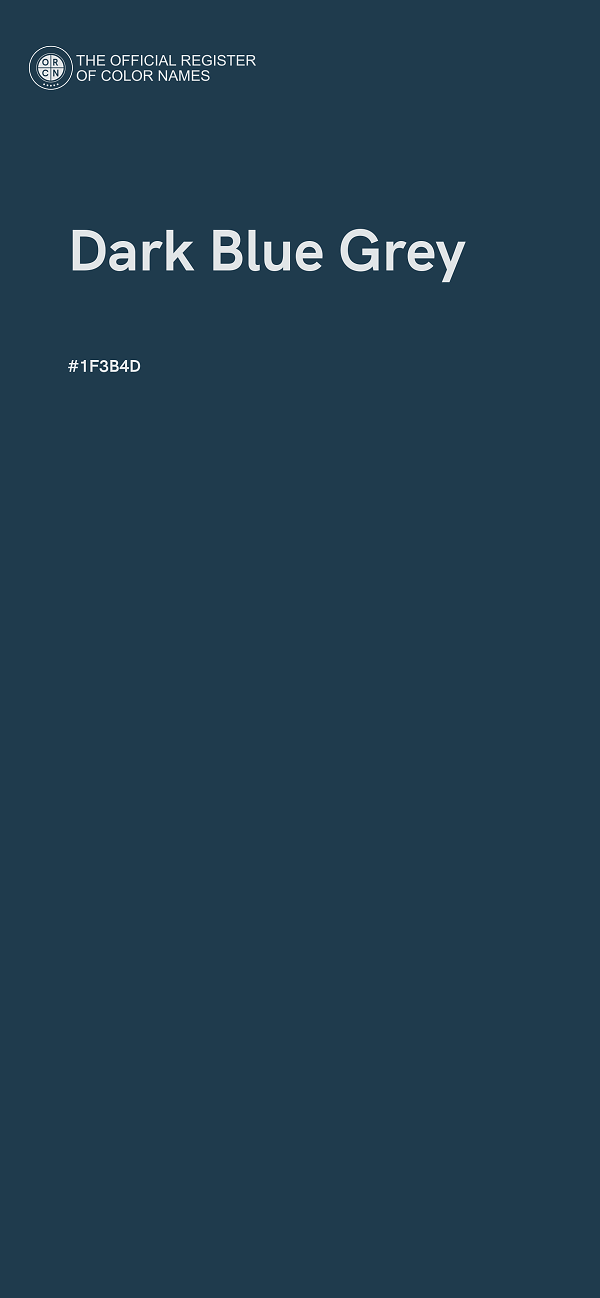 #1F3B4D - Dark Blue Grey color image
