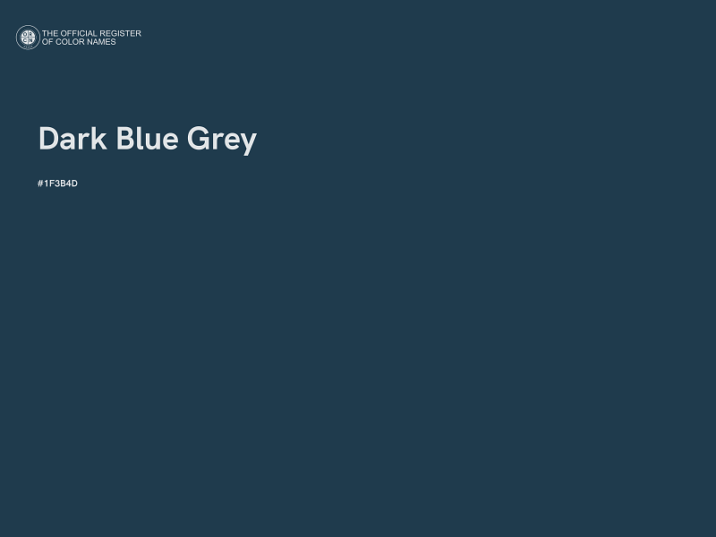 #1F3B4D - Dark Blue Grey color image