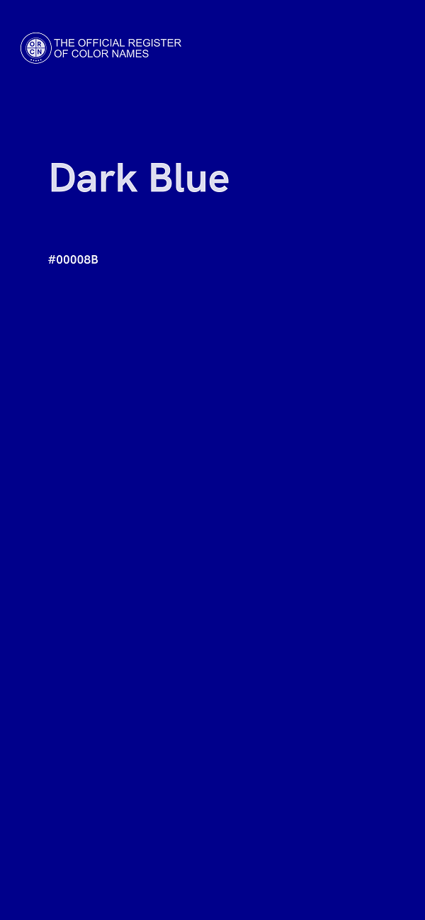 #00008B - Dark Blue color image