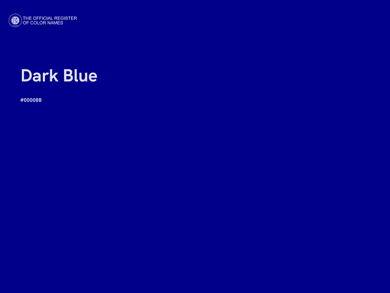 #00008B - Dark Blue color image