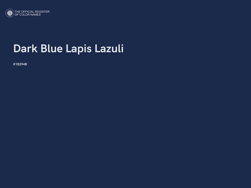 #1B294B - Dark Blue Lapis Lazuli color image