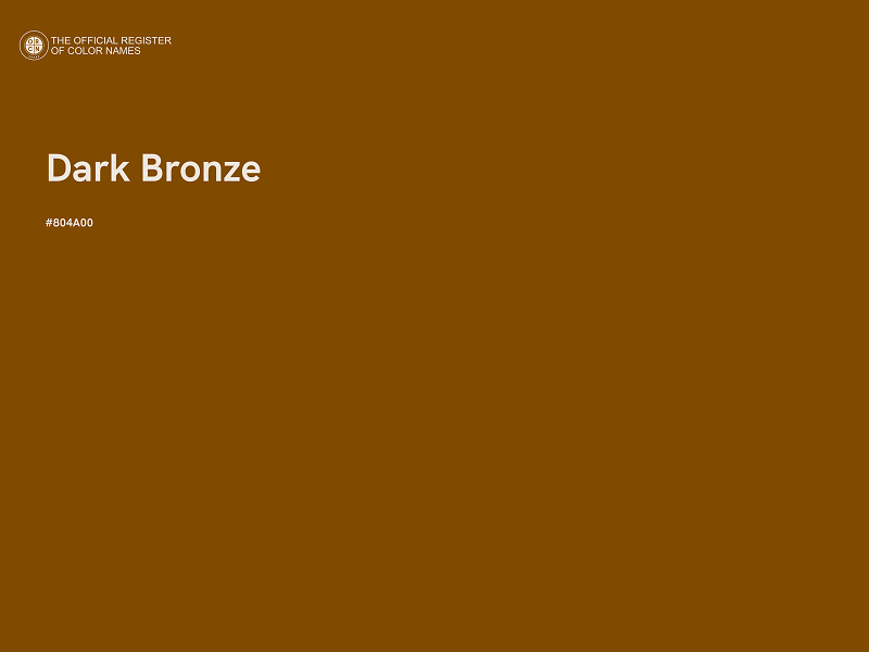 #804A00 - Dark Bronze color image