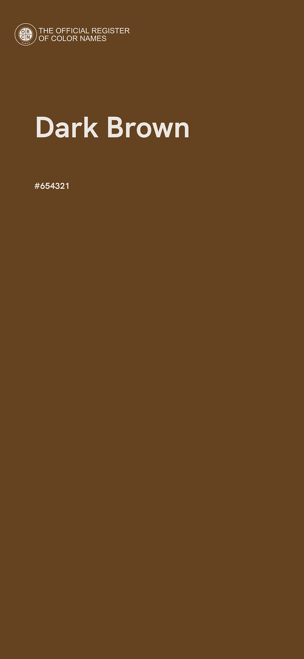 #654321 - Dark Brown color image