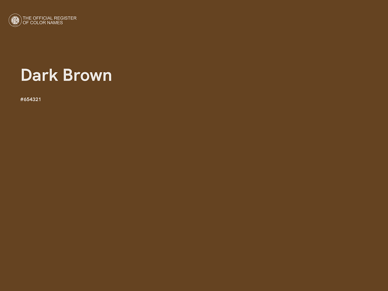 #654321 - Dark Brown color image