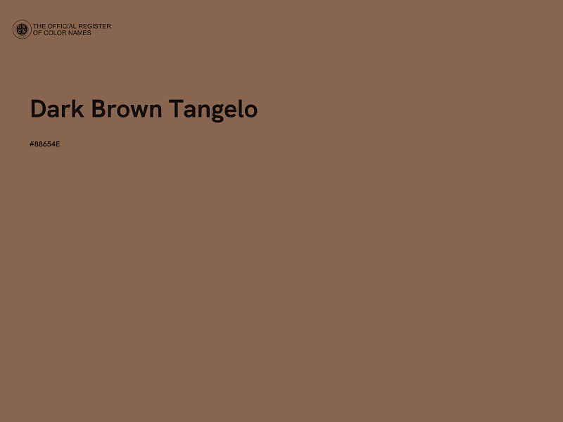 #88654E - Dark Brown Tangelo color image