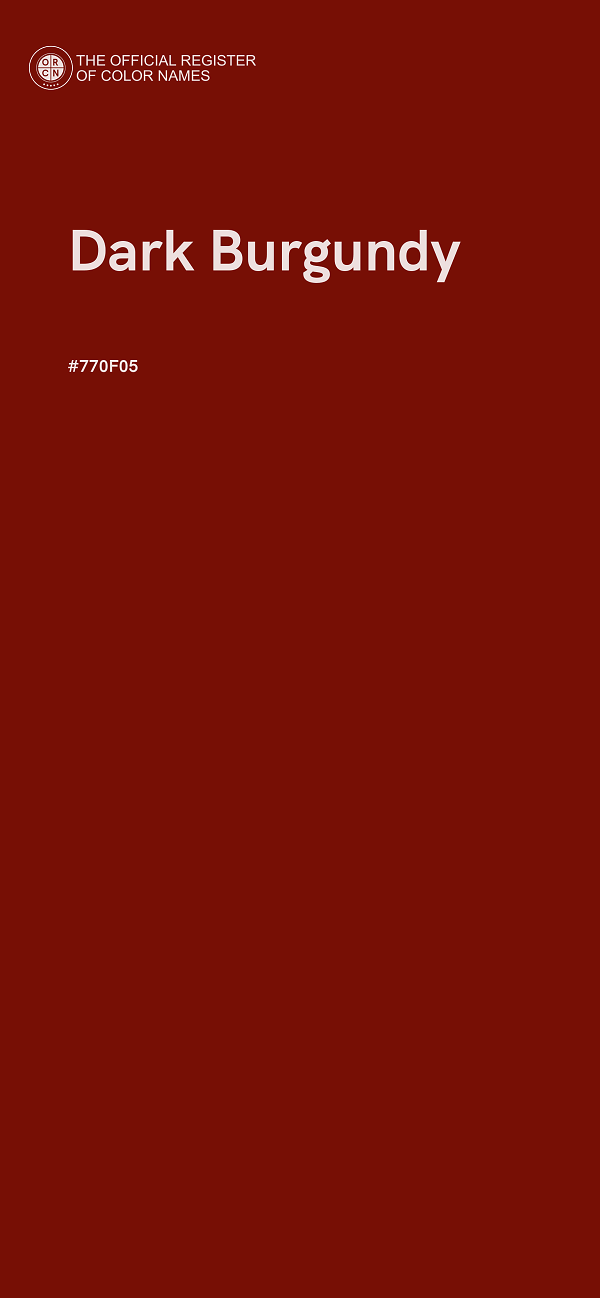 #770F05 - Dark Burgundy color image