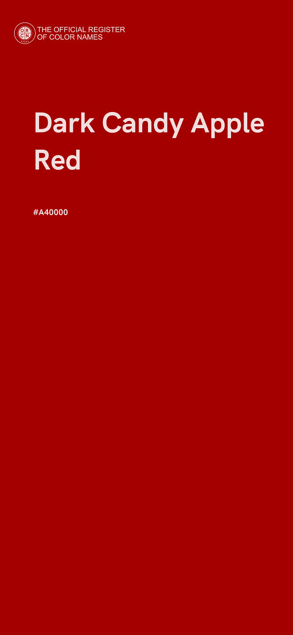 #A40000 - Dark Candy Apple Red color image