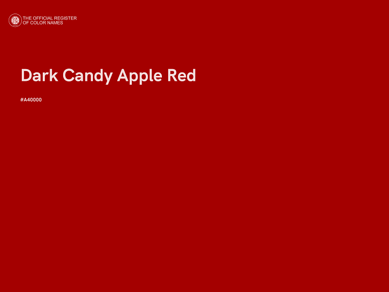 #A40000 - Dark Candy Apple Red color image