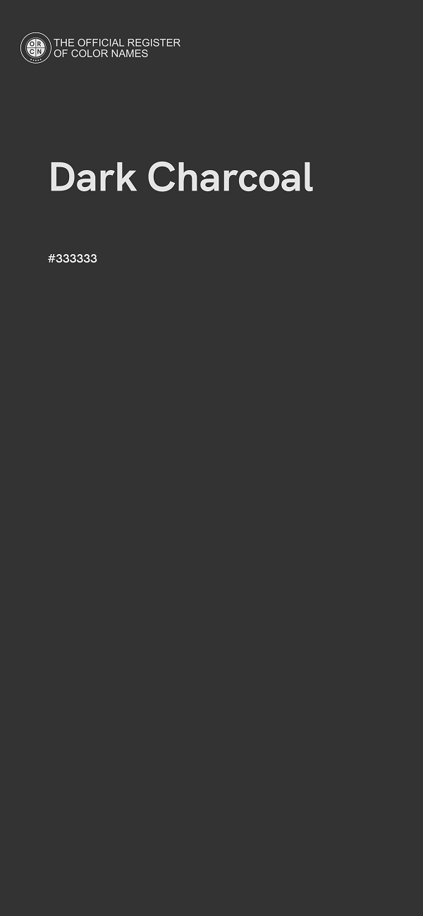 #333333 - Dark Charcoal color image