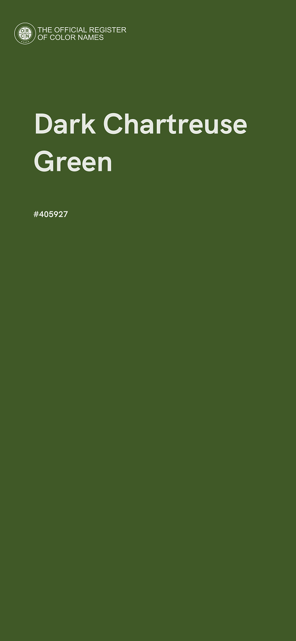 #405927 - Dark Chartreuse Green color image