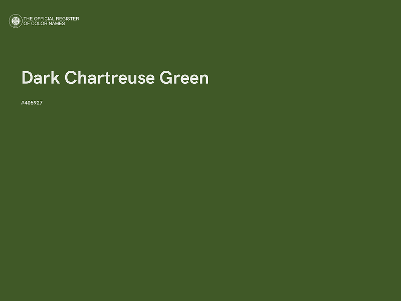#405927 - Dark Chartreuse Green color image