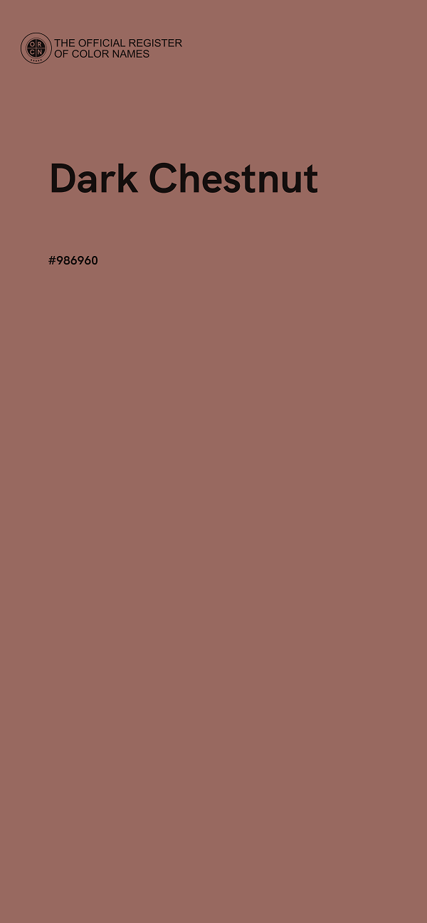 #986960 - Dark Chestnut color image