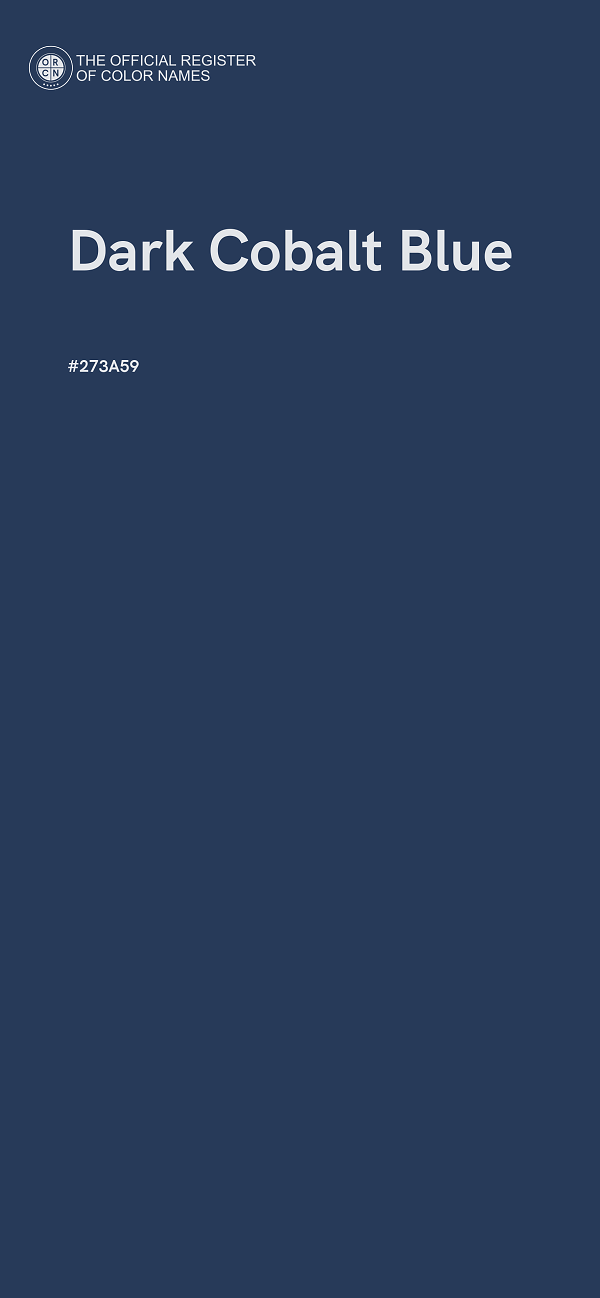 #273A59 - Dark Cobalt Blue color image