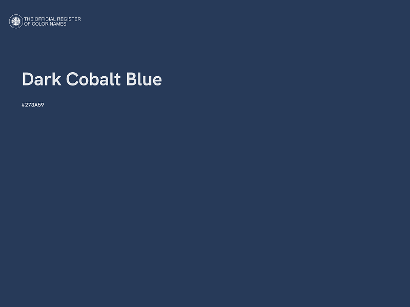 #273A59 - Dark Cobalt Blue color image