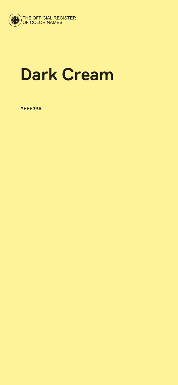 #FFF39A - Dark Cream color image