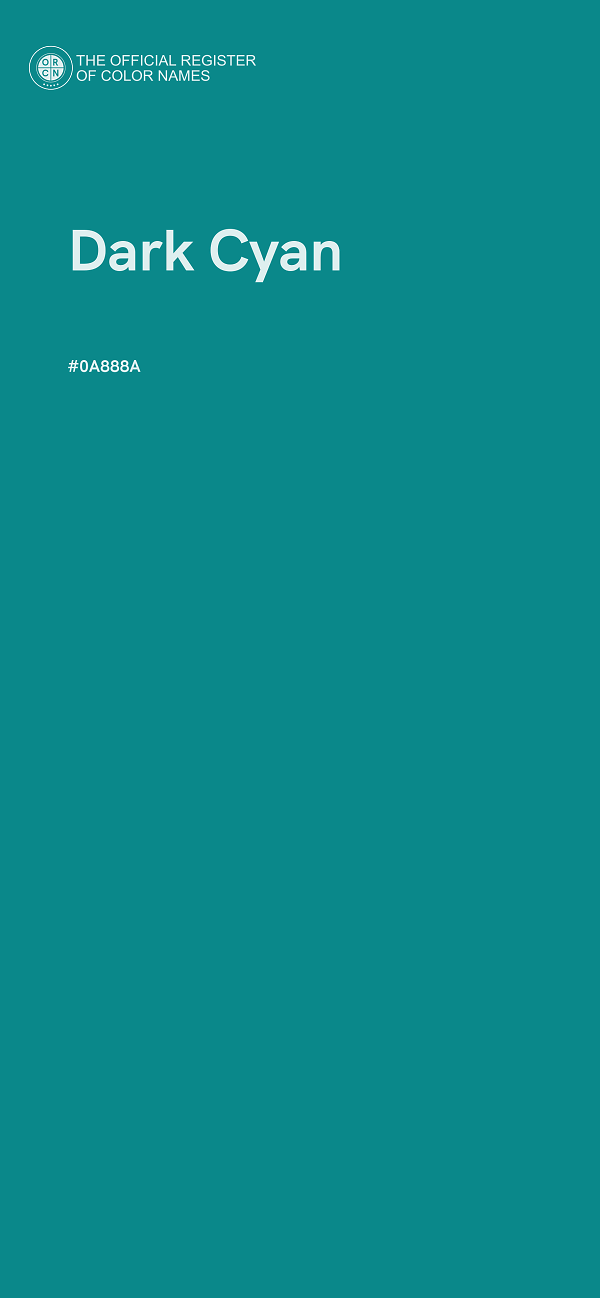 #0A888A - Dark Cyan color image