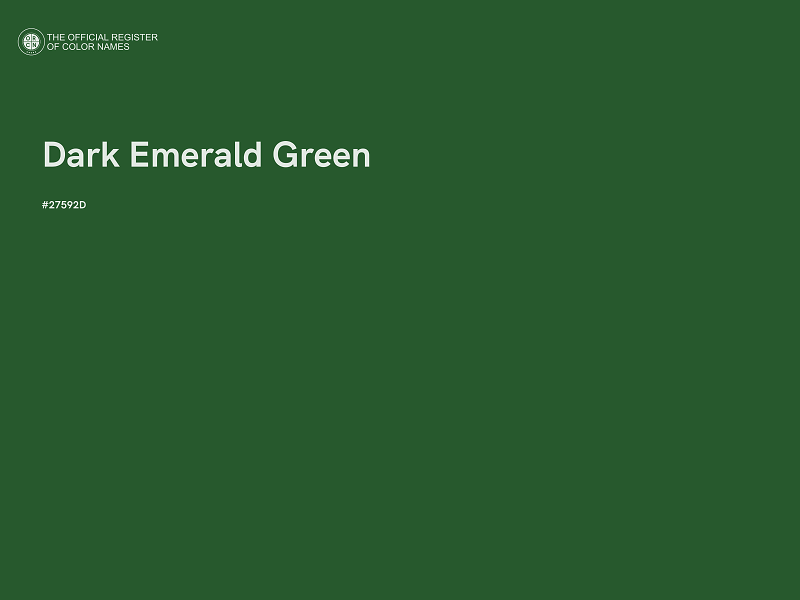 #27592D - Dark Emerald Green color image