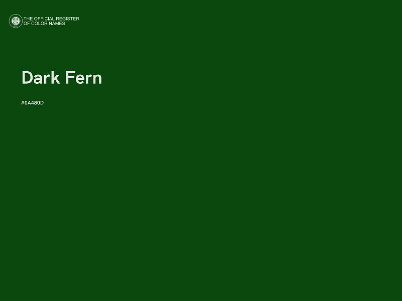 #0A480D - Dark Fern color image