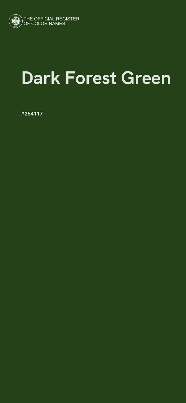 #254117 - Dark Forest Green color image