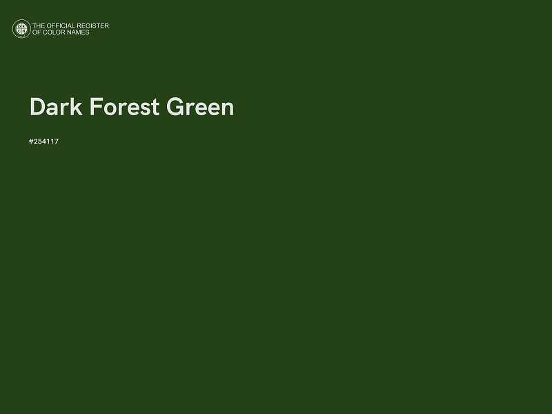 #254117 - Dark Forest Green color image