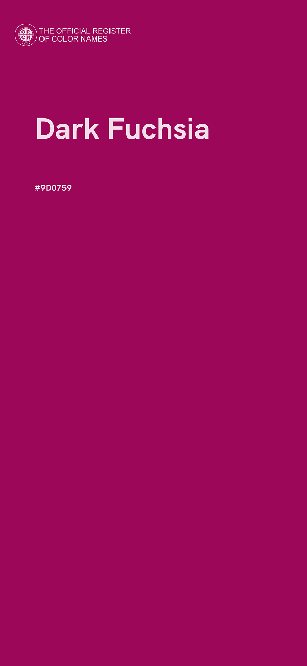#9D0759 - Dark Fuchsia color image