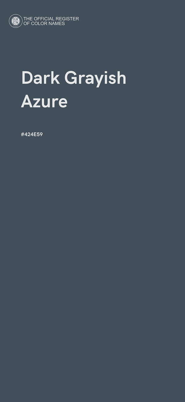 #424E59 - Dark Grayish Azure color image