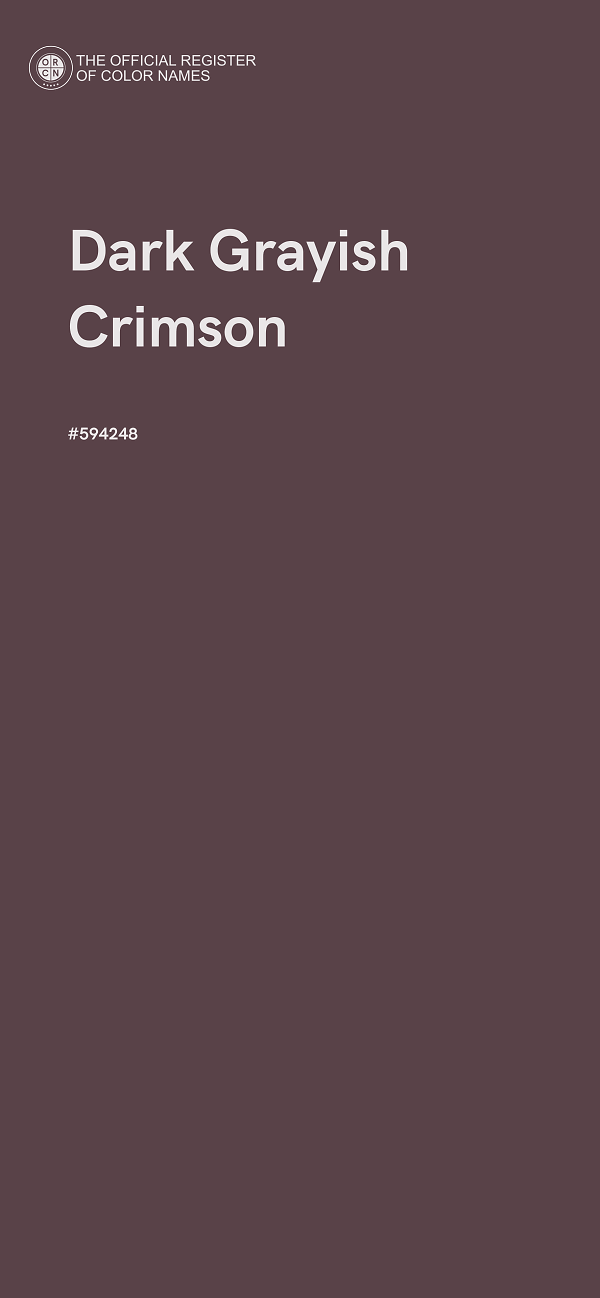 #594248 - Dark Grayish Crimson color image