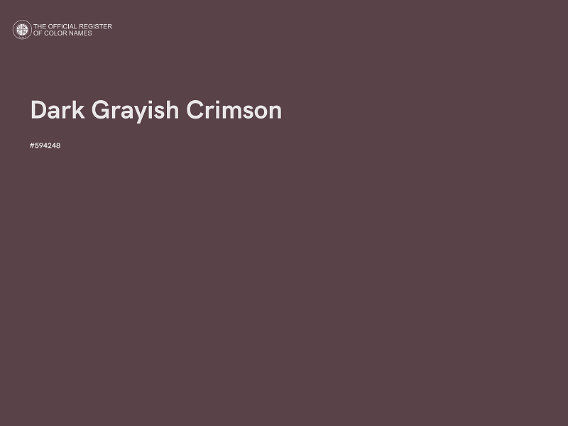 #594248 - Dark Grayish Crimson color image