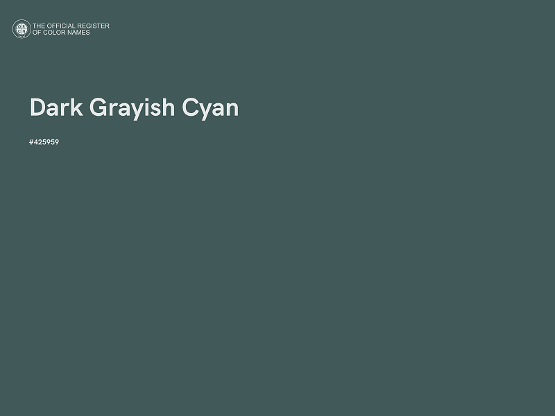 #425959 - Dark Grayish Cyan color image
