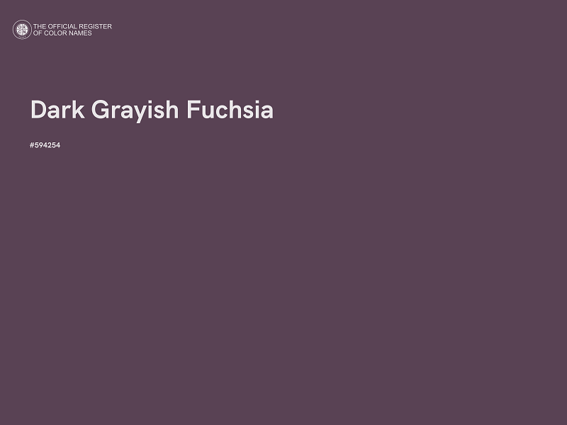 #594254 - Dark Grayish Fuchsia color image