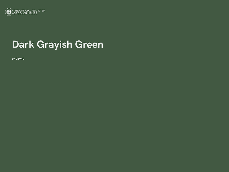 #425942 - Dark Grayish Green color image