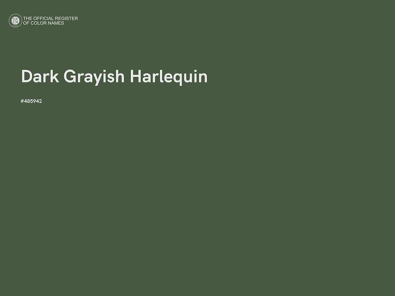 #485942 - Dark Grayish Harlequin color image