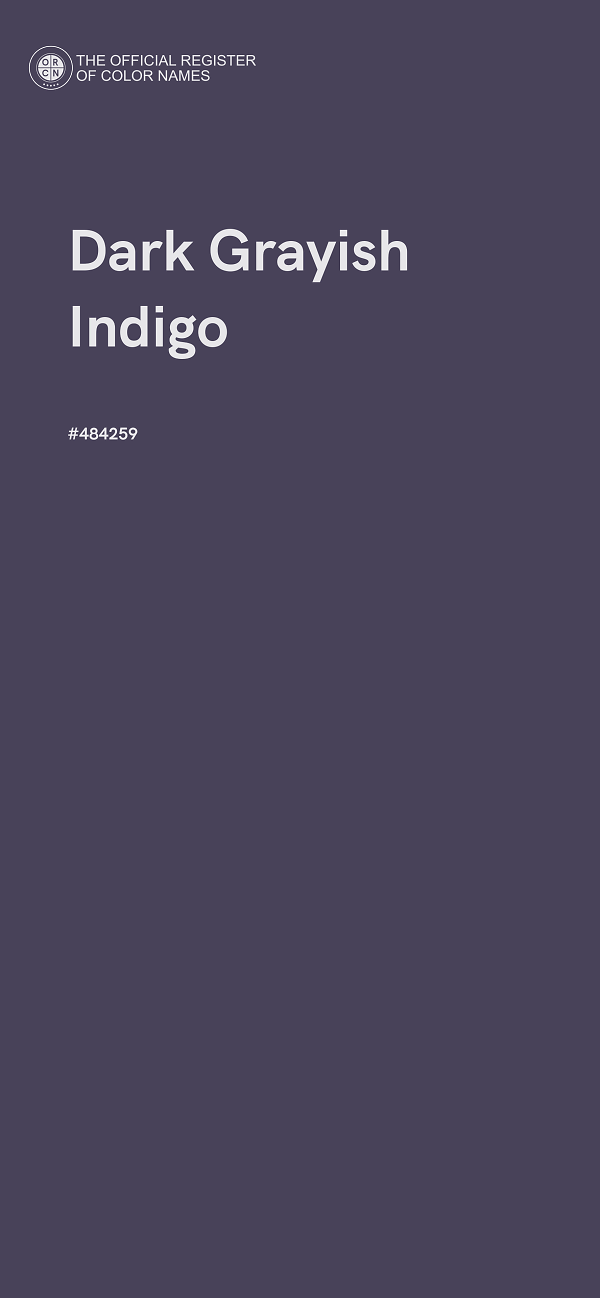 #484259 - Dark Grayish Indigo color image