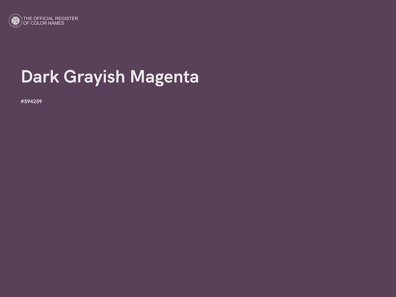 #594259 - Dark Grayish Magenta color image