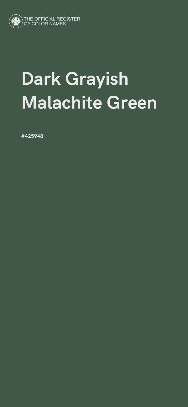 #425948 - Dark Grayish Malachite Green color image