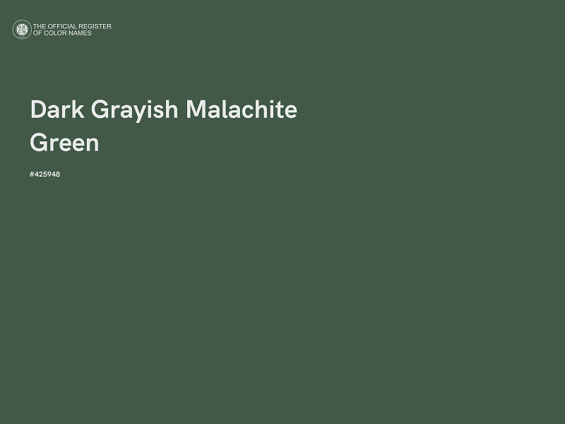 #425948 - Dark Grayish Malachite Green color image