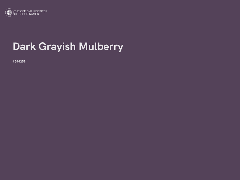 #544259 - Dark Grayish Mulberry color image