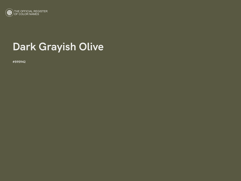 #595942 - Dark Grayish Olive color image