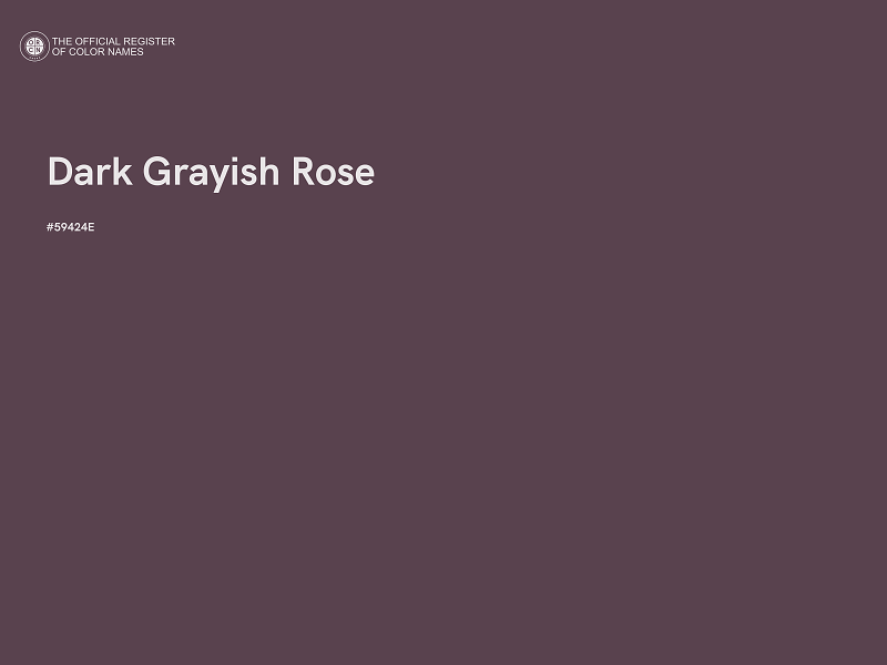 #59424E - Dark Grayish Rose color image