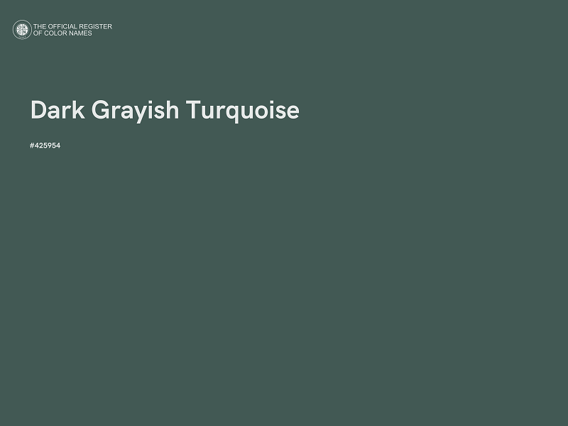 #425954 - Dark Grayish Turquoise color image