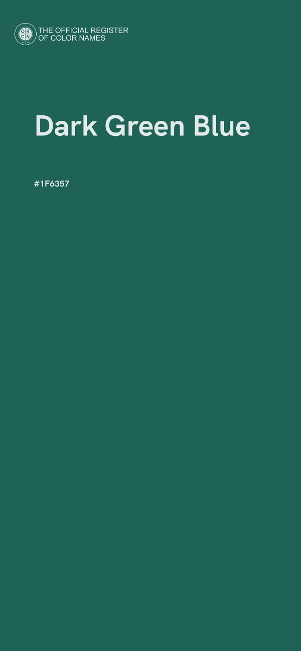 #1F6357 - Dark Green Blue color image
