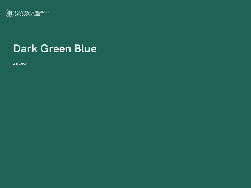 #1F6357 - Dark Green Blue color image