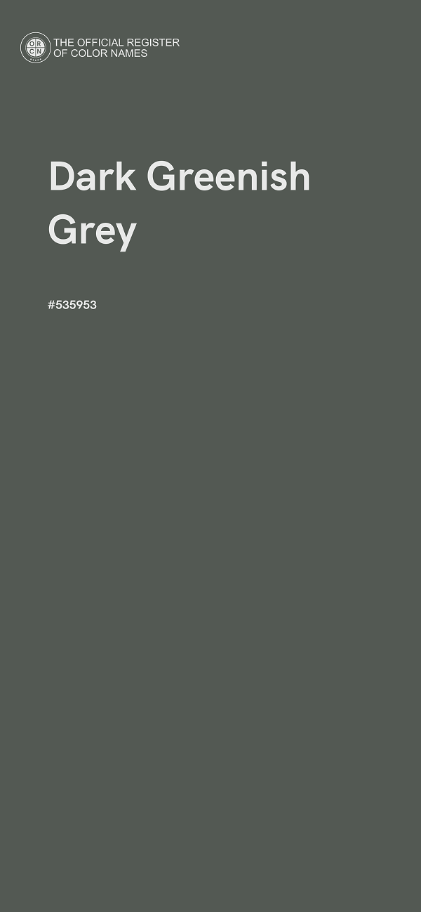 #535953 - Dark Greenish Grey color image