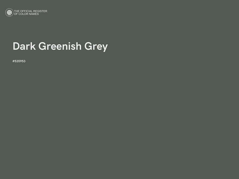 #535953 - Dark Greenish Grey color image