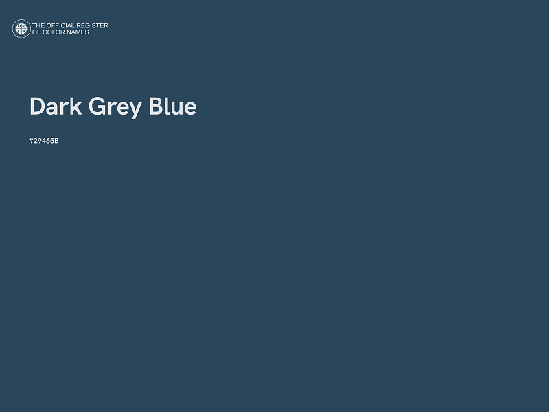 #29465B - Dark Grey Blue color image