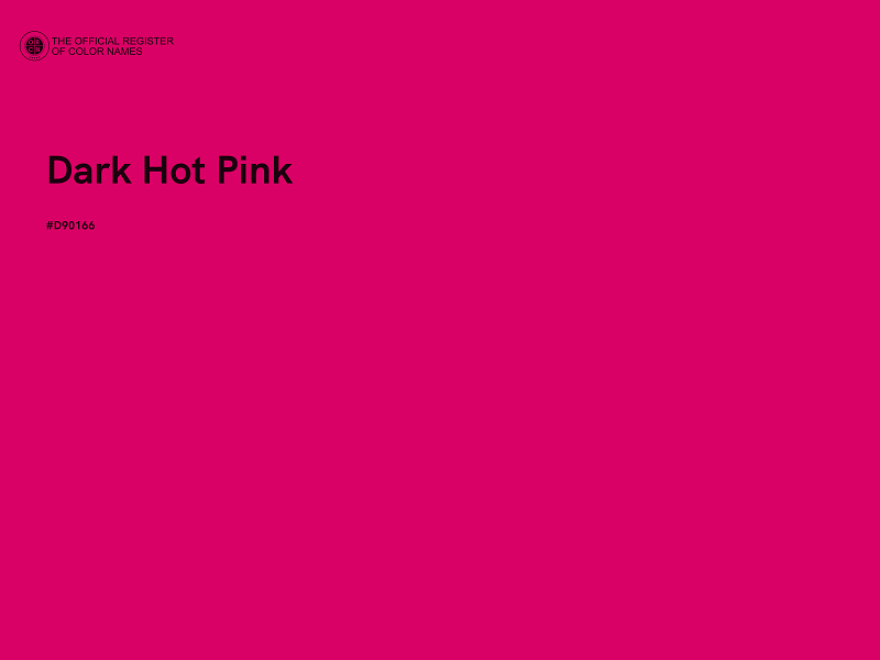 #D90166 - Dark Hot Pink color image